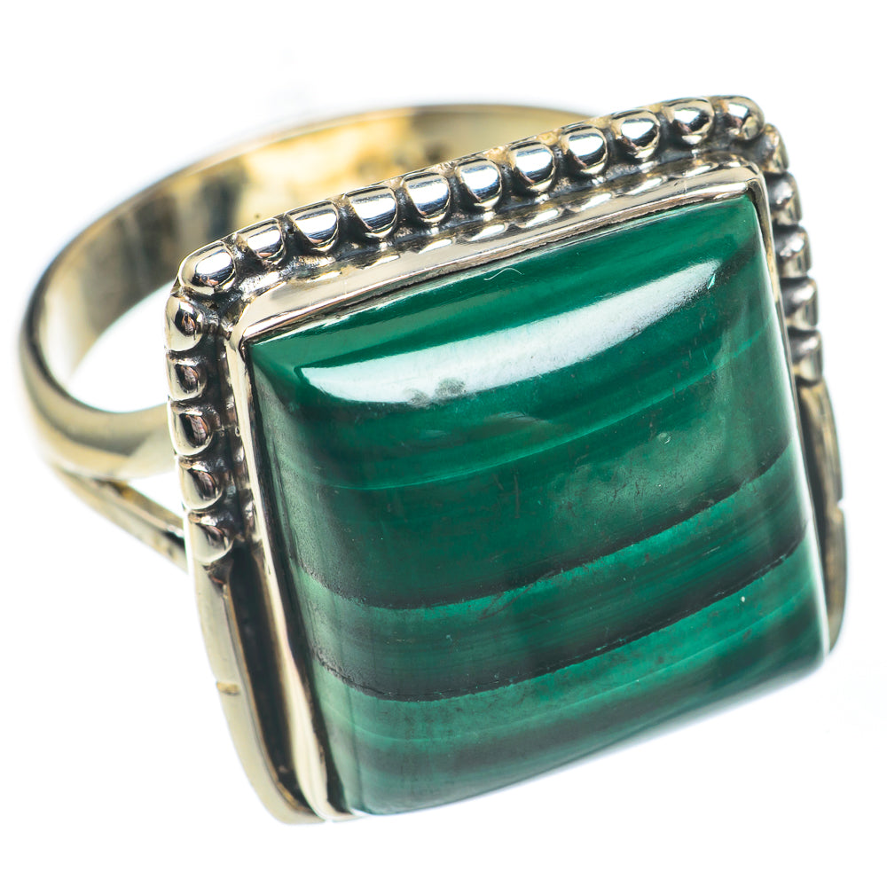 Malachite Rings handcrafted by Ana Silver Co - RING67808