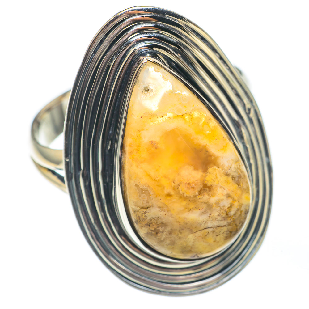 Plume Agate Rings handcrafted by Ana Silver Co - RING67812
