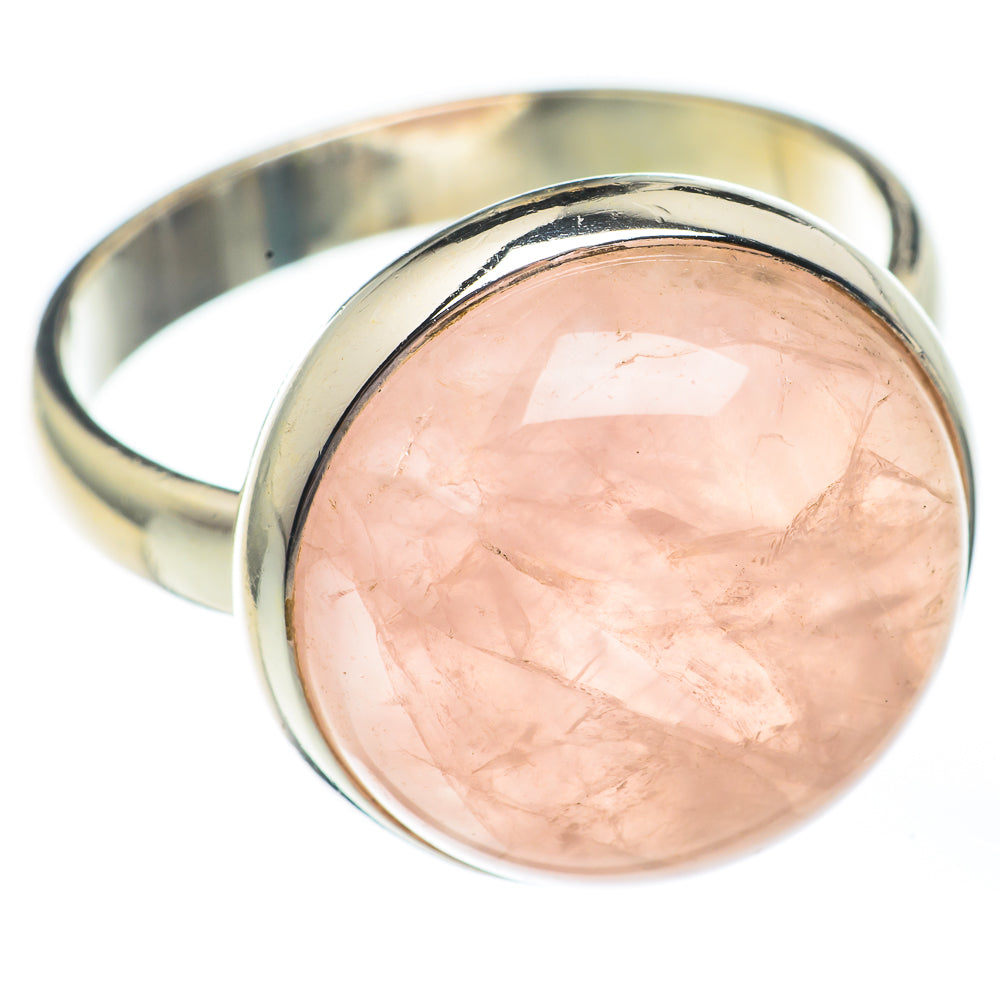 Rose Quartz Rings handcrafted by Ana Silver Co - RING67850