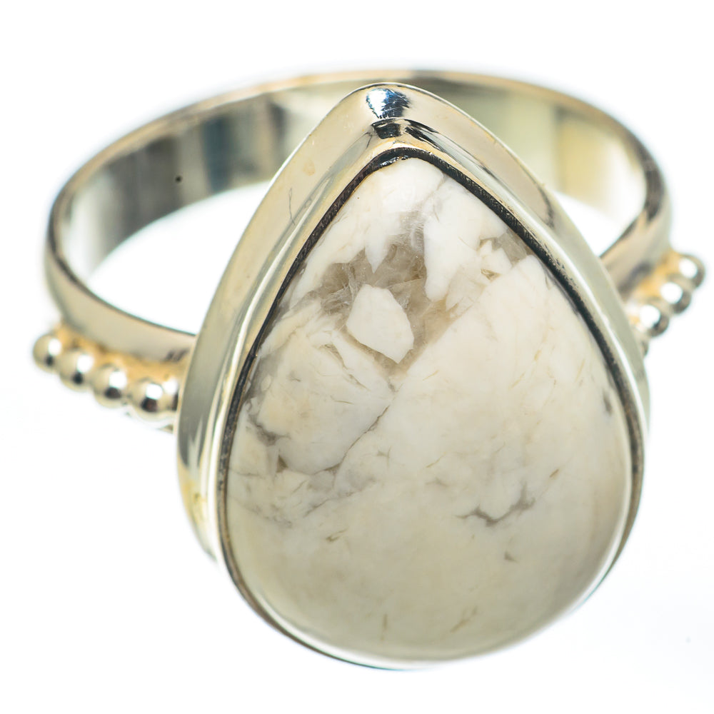 Howlite Rings handcrafted by Ana Silver Co - RING67862