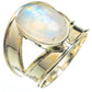 Rainbow Moonstone Rings handcrafted by Ana Silver Co - RING67894