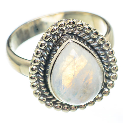 Rainbow Moonstone Rings handcrafted by Ana Silver Co - RING67925