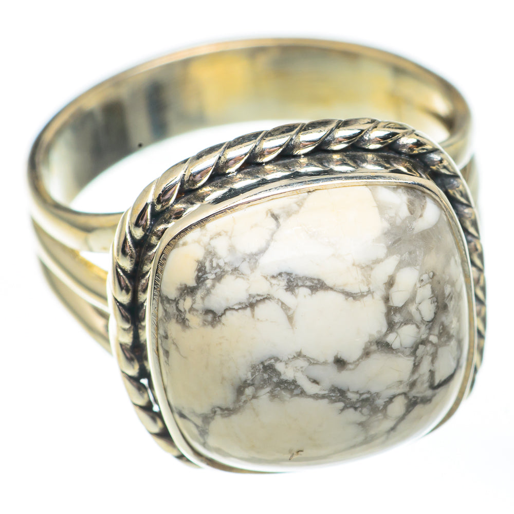 Howlite Rings handcrafted by Ana Silver Co - RING67926