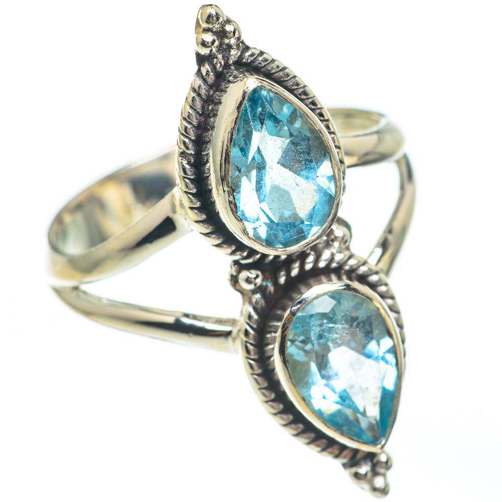 Blue Topaz Rings handcrafted by Ana Silver Co - RING67935