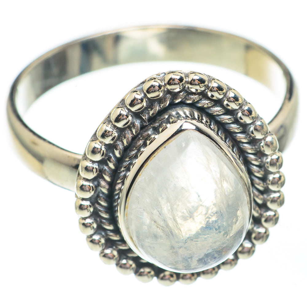 Rainbow Moonstone Rings handcrafted by Ana Silver Co - RING67957