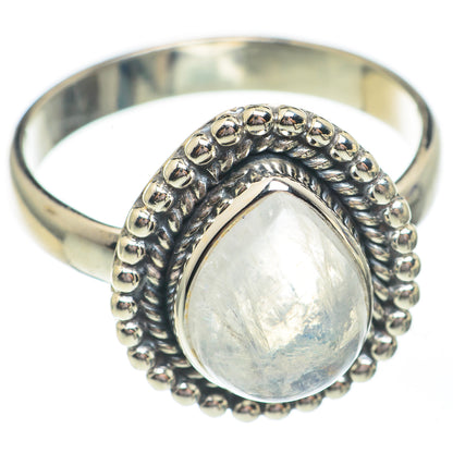 Rainbow Moonstone Rings handcrafted by Ana Silver Co - RING67957
