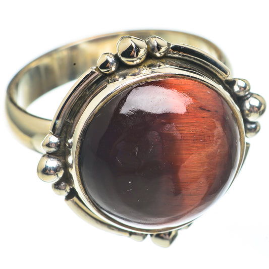 Red Tiger Eye Rings handcrafted by Ana Silver Co - RING67972