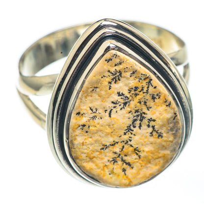 Germany Psilomelane Dendrite Rings handcrafted by Ana Silver Co - RING67997
