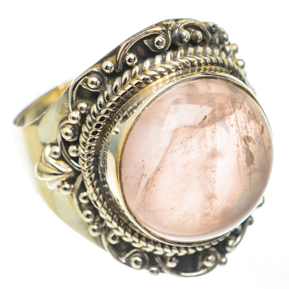 Rose Quartz Rings handcrafted by Ana Silver Co - RING68000