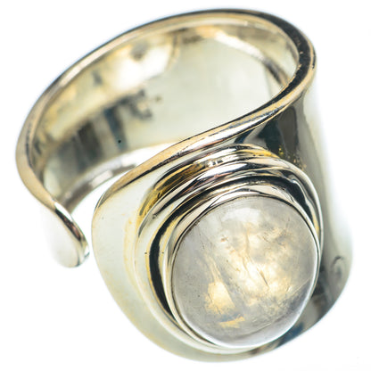 Rainbow Moonstone Rings handcrafted by Ana Silver Co - RING68009
