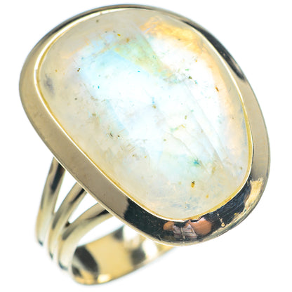 Rainbow Moonstone Rings handcrafted by Ana Silver Co - RING68011