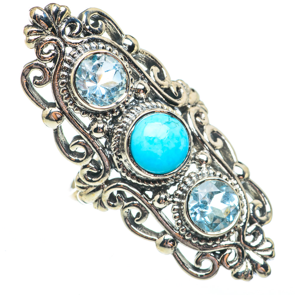 Tibetan Turquoise Rings handcrafted by Ana Silver Co - RING68016