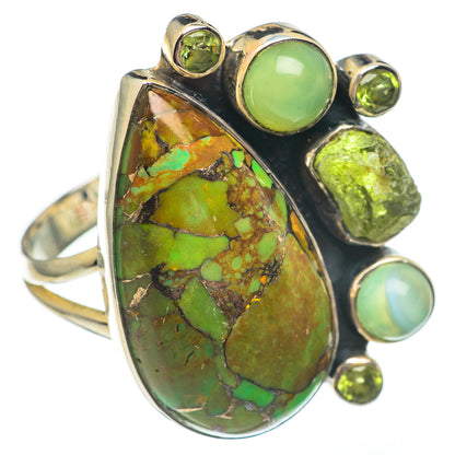 Green Copper Turquoise Rings handcrafted by Ana Silver Co - RING68024