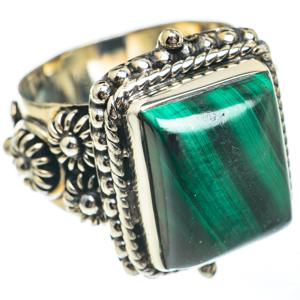 Malachite Rings handcrafted by Ana Silver Co - RING68026