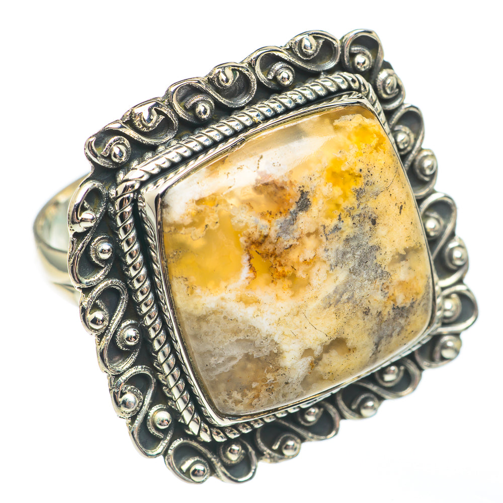 Plume Agate Rings handcrafted by Ana Silver Co - RING68030