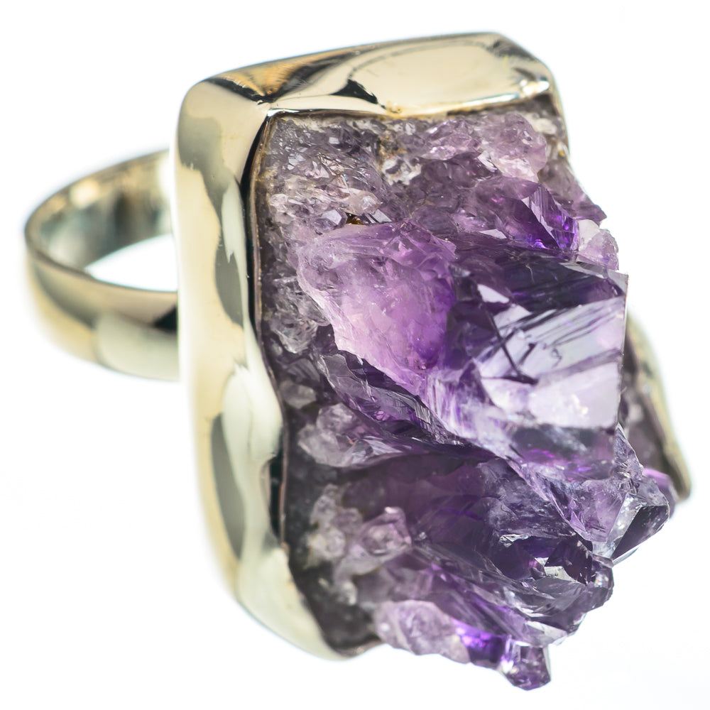 Amethyst Crystal Rings handcrafted by Ana Silver Co - RING68035