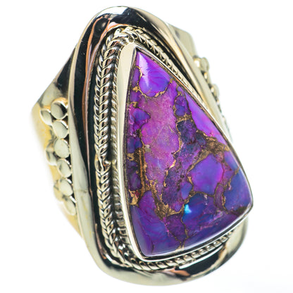 Purple Copper Composite Turquoise Rings handcrafted by Ana Silver Co - RING68036