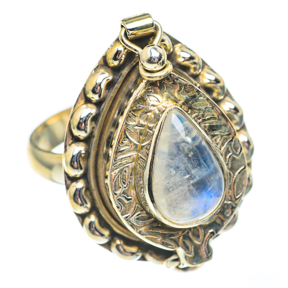 Rainbow Moonstone Rings handcrafted by Ana Silver Co - RING68043