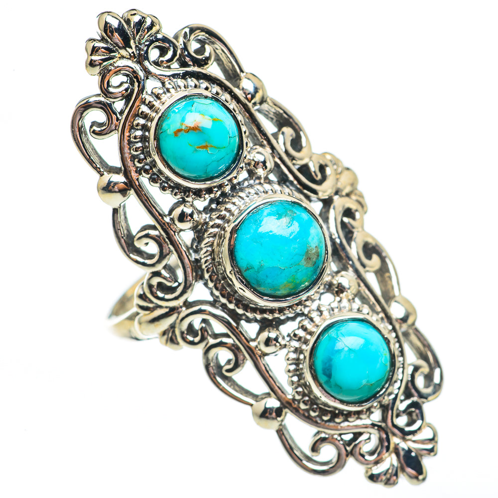 Tibetan Turquoise Rings handcrafted by Ana Silver Co - RING68054