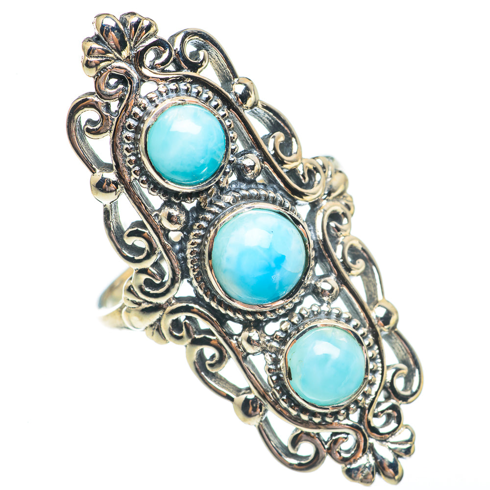 Larimar Rings handcrafted by Ana Silver Co - RING68059