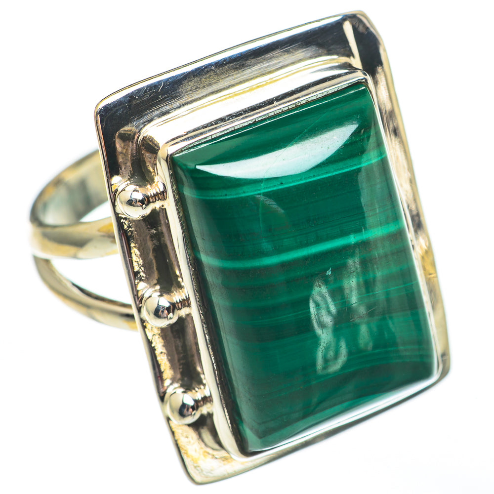 Malachite Rings handcrafted by Ana Silver Co - RING68061