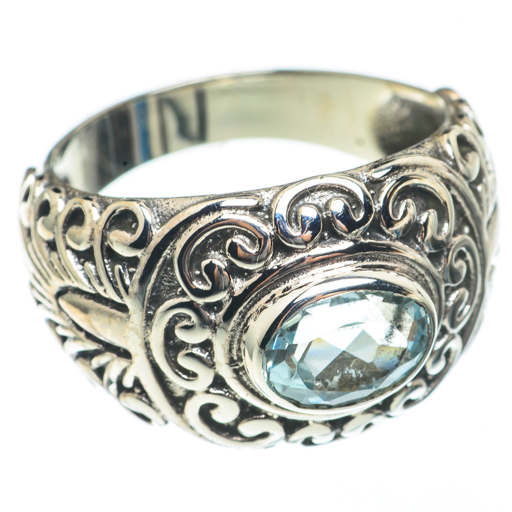 Blue Topaz Rings handcrafted by Ana Silver Co - RING68077