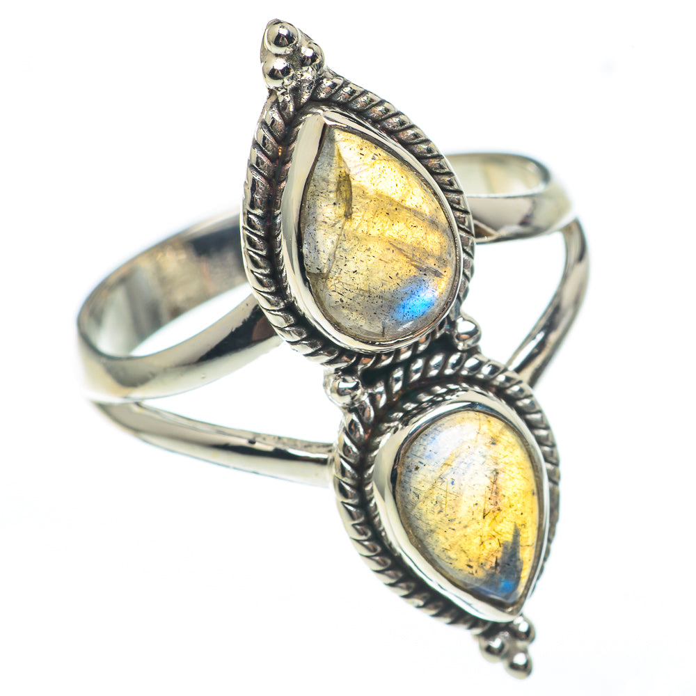 Labradorite Rings handcrafted by Ana Silver Co - RING68078