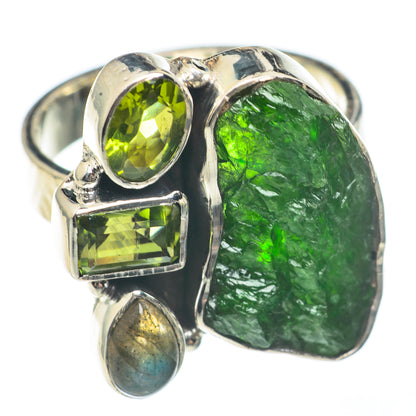 Chrome Diopside, Labradorite, Peridot Rings handcrafted by Ana Silver Co - RING68083