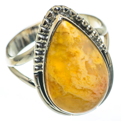 Plume Agate Rings handcrafted by Ana Silver Co - RING68088