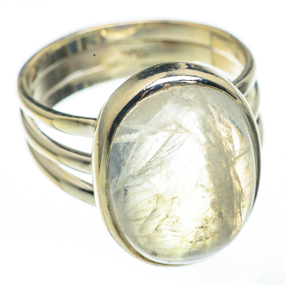 Rainbow Moonstone Rings handcrafted by Ana Silver Co - RING68103