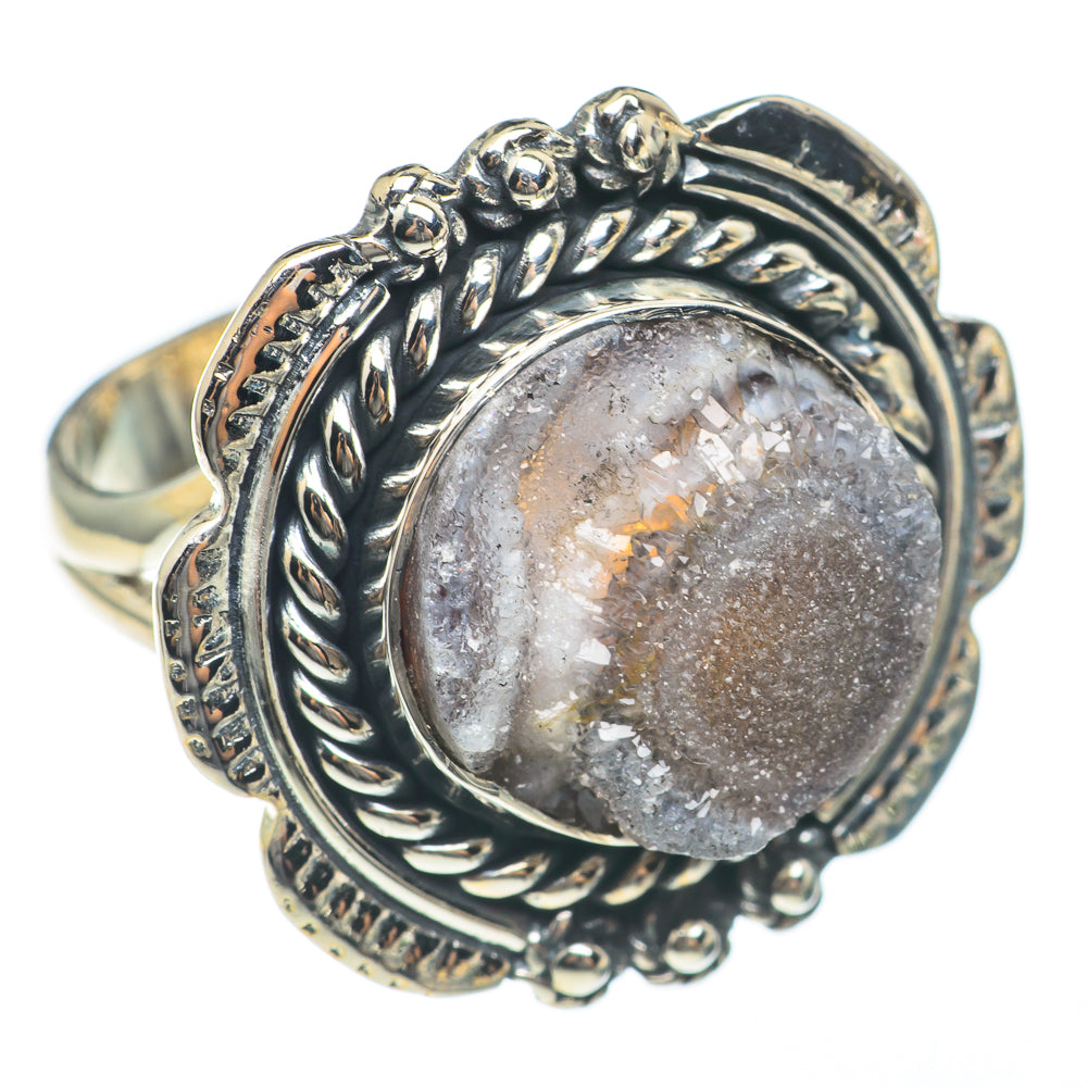 Desert Druzy Rings handcrafted by Ana Silver Co - RING68108