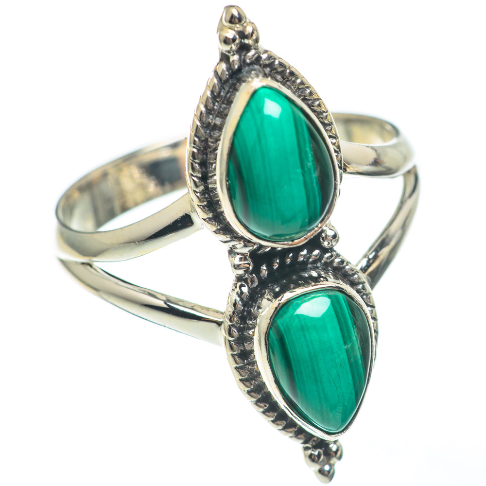 Malachite Rings handcrafted by Ana Silver Co - RING68118