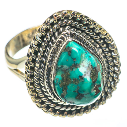 Tibetan Turquoise Rings handcrafted by Ana Silver Co - RING68151