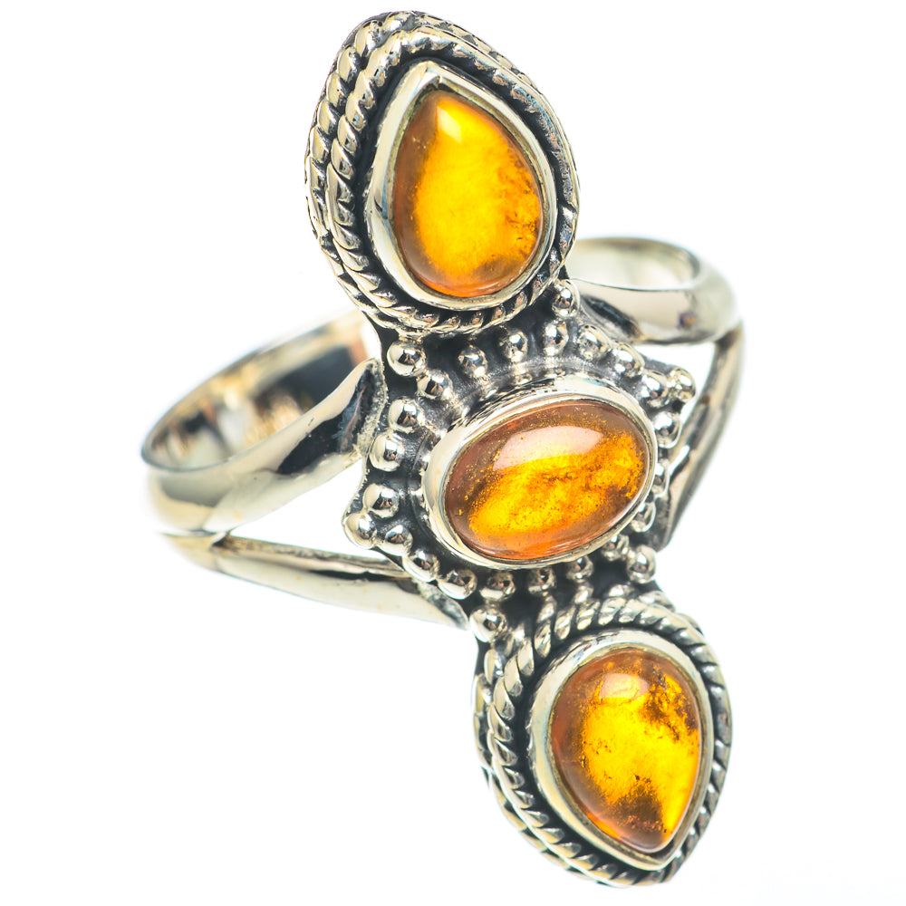 Baltic Amber Rings handcrafted by Ana Silver Co - RING68154