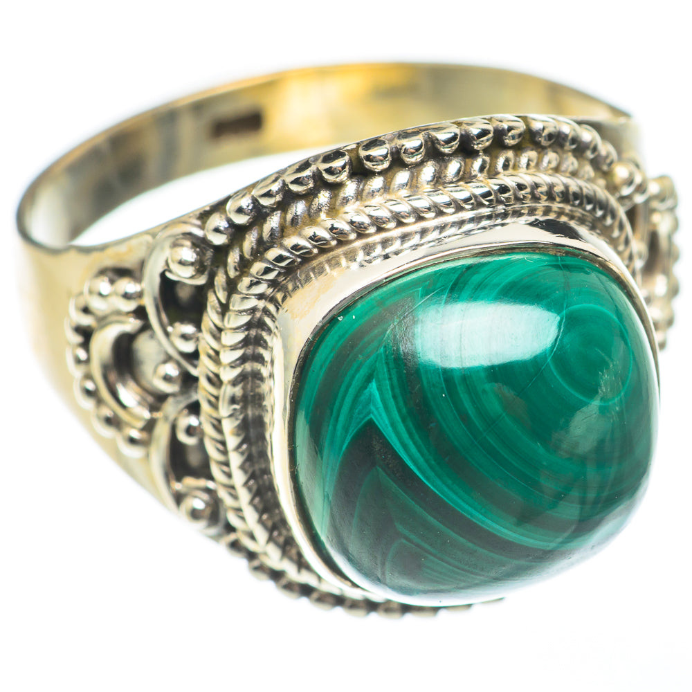 Malachite Rings handcrafted by Ana Silver Co - RING68182