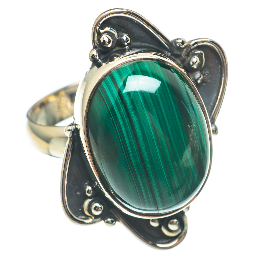Malachite Rings handcrafted by Ana Silver Co - RING68184