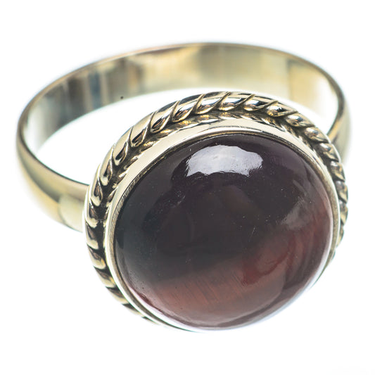 Red Tiger Eye Rings handcrafted by Ana Silver Co - RING68186