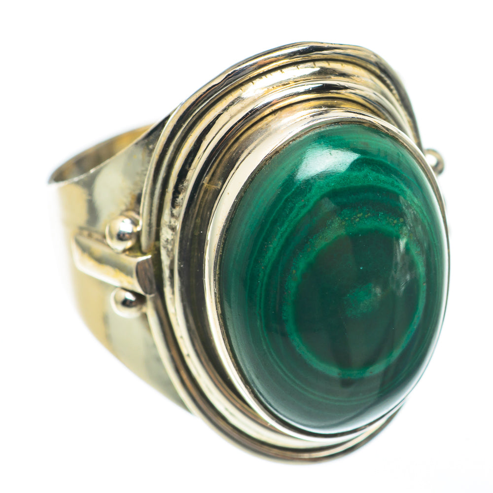 Malachite Rings handcrafted by Ana Silver Co - RING68211