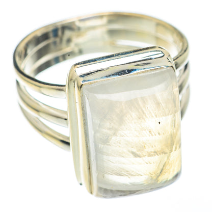 Rainbow Moonstone Rings handcrafted by Ana Silver Co - RING68227