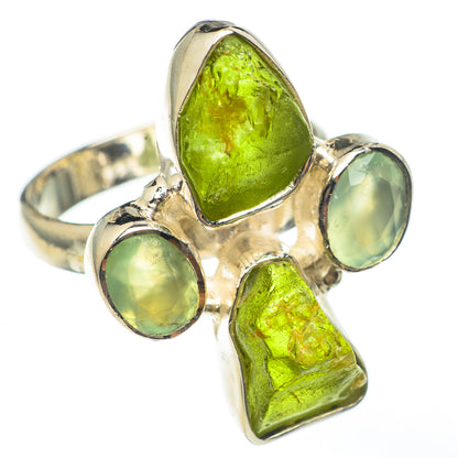 Peridot, Prehnite Rings handcrafted by Ana Silver Co - RING68236