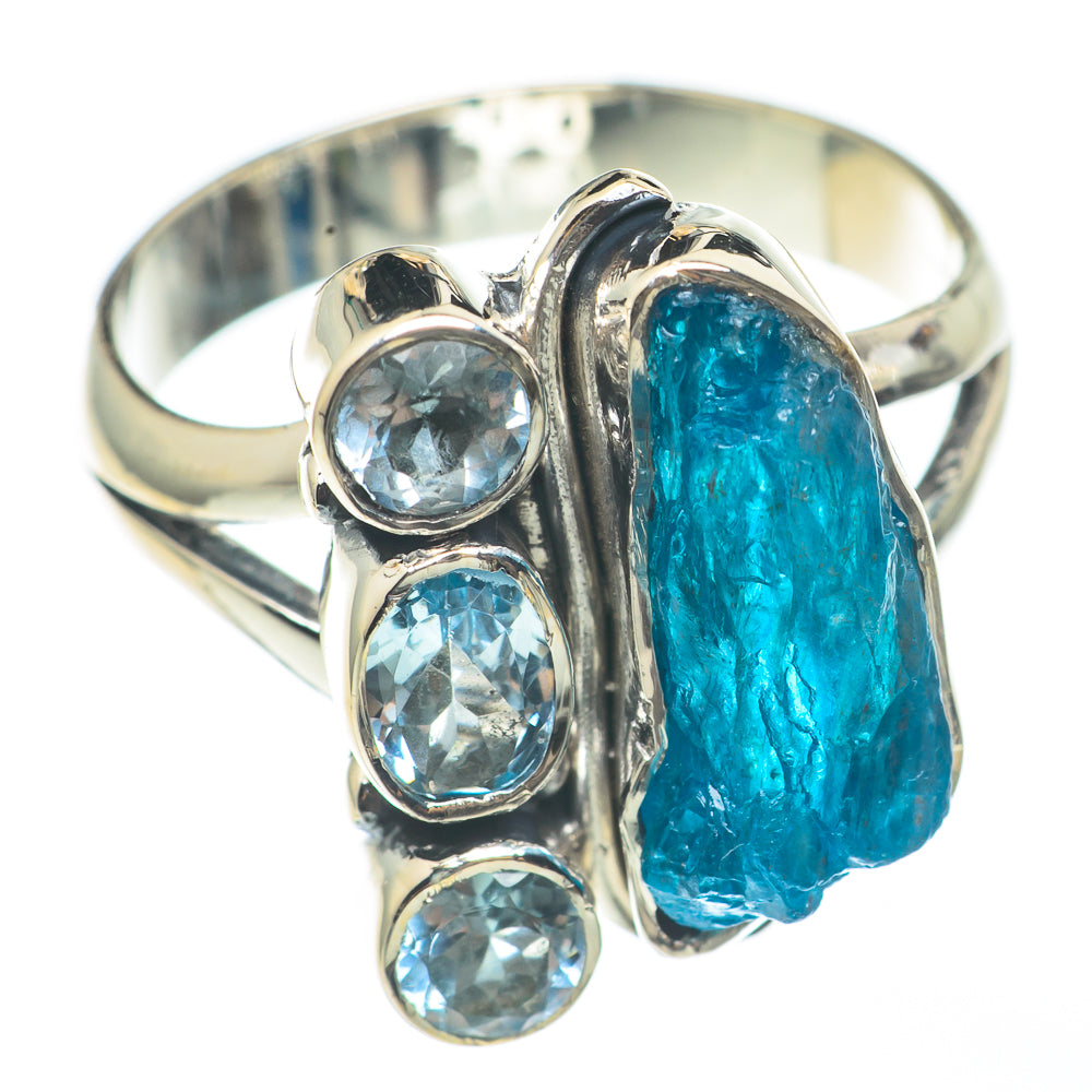 Apatite, Blue Topaz Rings handcrafted by Ana Silver Co - RING68257