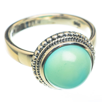 Aqua Chalcedony Rings handcrafted by Ana Silver Co - RING68260