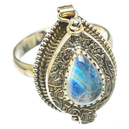 Rainbow Moonstone Rings handcrafted by Ana Silver Co - RING68277