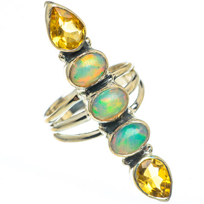 Ethiopian Opal, Citrine Rings handcrafted by Ana Silver Co - RING68282