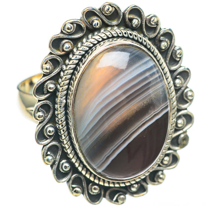 Botswana Agate Rings handcrafted by Ana Silver Co - RING68294