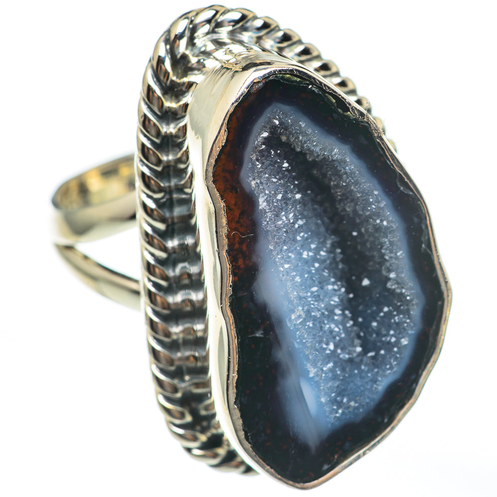 Coconut Geode Slice Rings handcrafted by Ana Silver Co - RING68305
