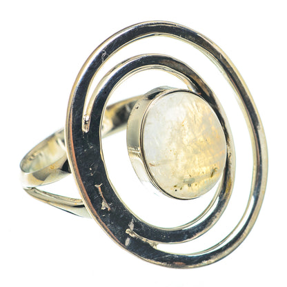 Rainbow Moonstone Rings handcrafted by Ana Silver Co - RING68310