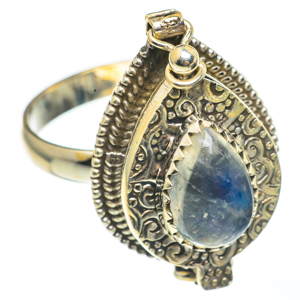 Rainbow Moonstone Rings handcrafted by Ana Silver Co - RING68311