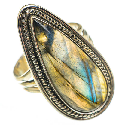 Labradorite Rings handcrafted by Ana Silver Co - RING68321