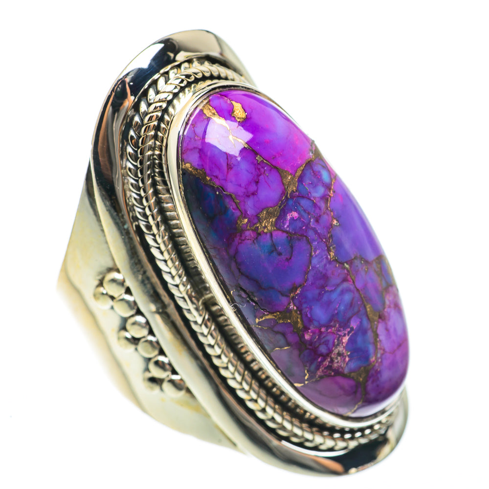Purple Copper Composite Turquoise Rings handcrafted by Ana Silver Co - RING68373